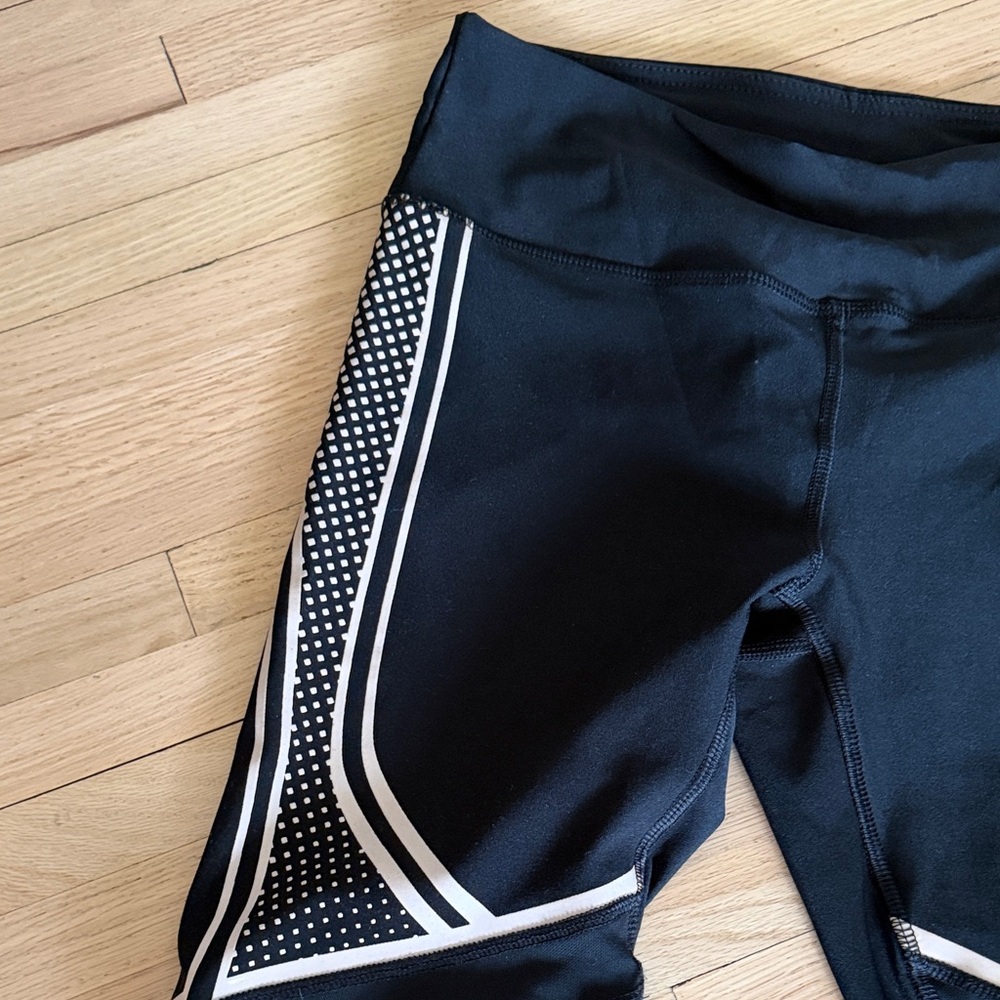 RBX - Black Athletic Leggings with White Trim - Medium - Picture 2 of 10